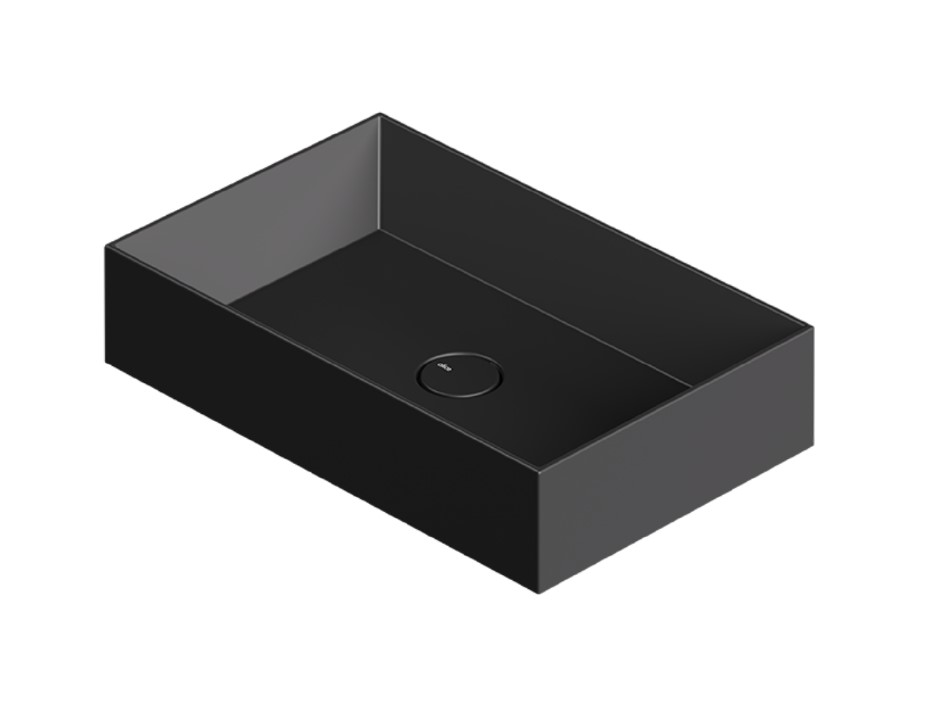 ALICE SPY Раковина накладная 60х37 см, 08 Black matt арт. 36835