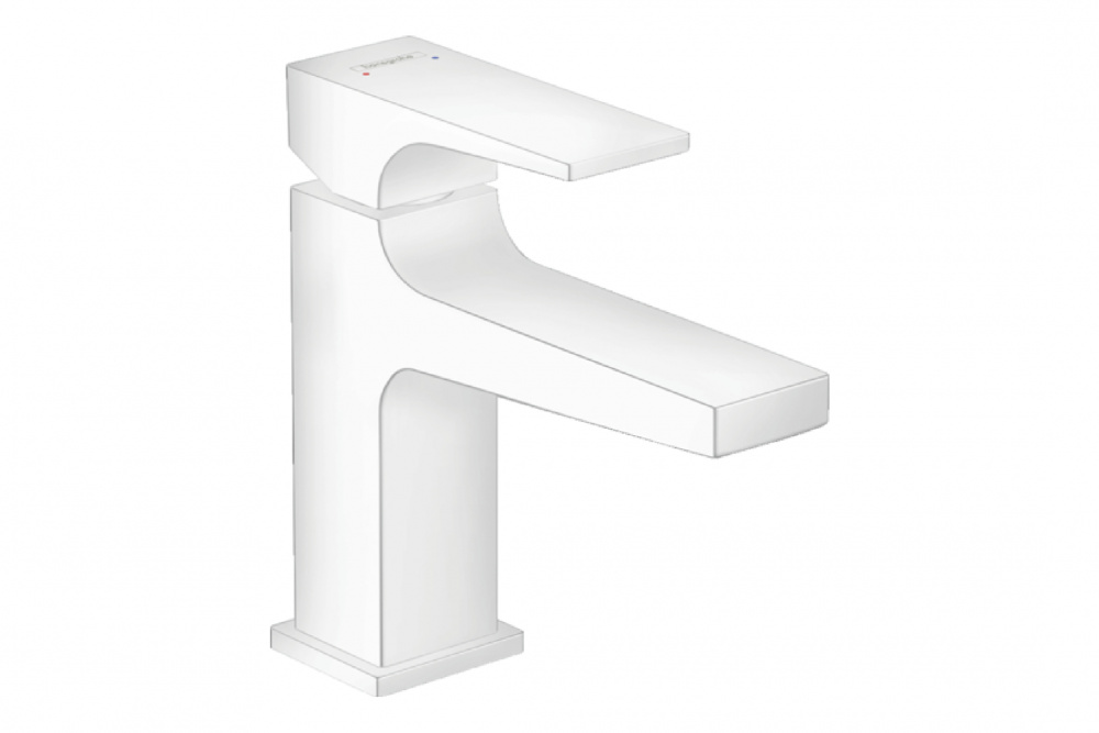 HANSGROHE Metropol Смеситель для раковины 100, однорычажный, с ДК, матовый белый арт. 35681