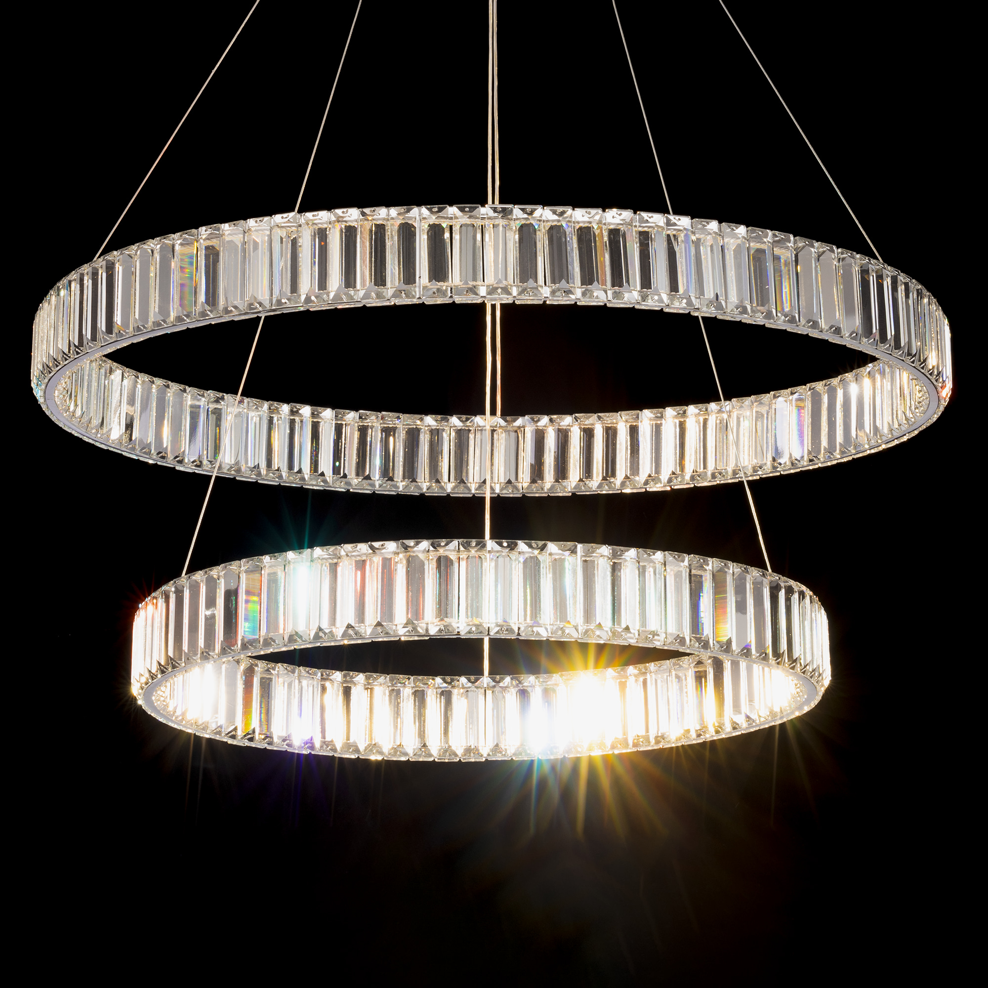Citilux Чезаре CL338281 LED Люстра хрустальная с пультом Хром арт. 89035