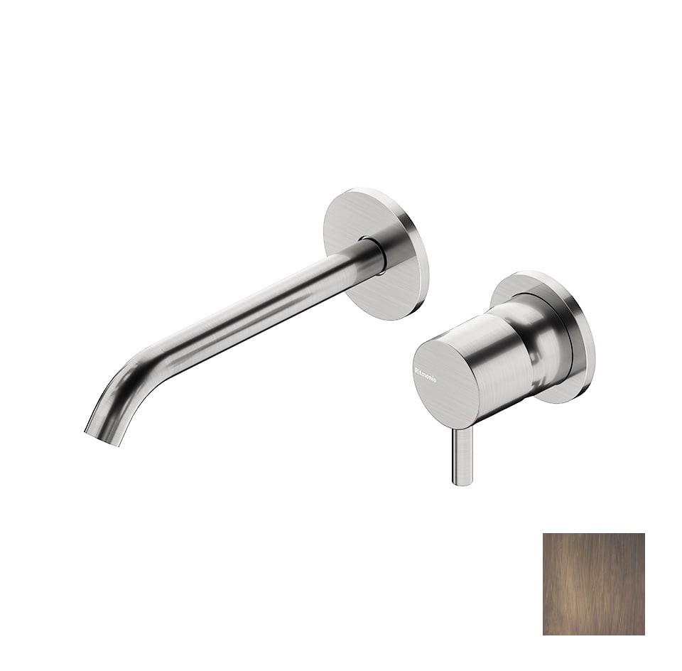 RITMONIO Diametro35 S Смеситель для раковины из стены, вылет 178-193 мм, F34 BRUSHED DARK BRONZE арт. 35888