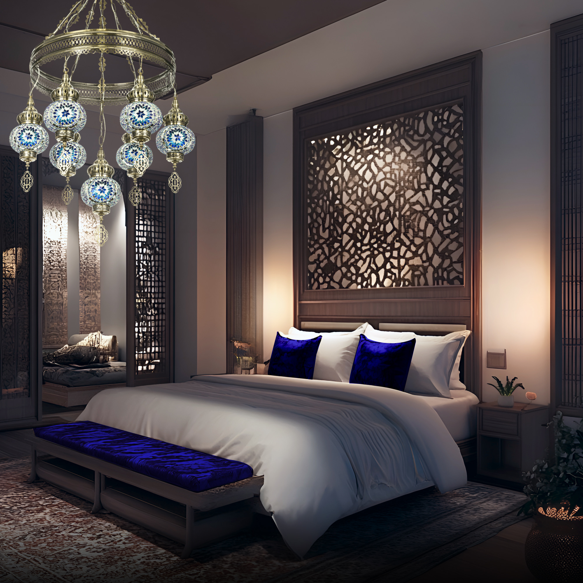 Citilux Каир CL419166 Люстра подвесная Мозаика Синяя арт. 89511