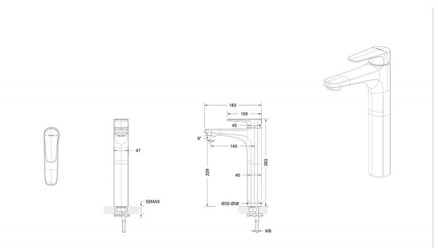 Смеситель для раковины Bravat Source F1173218BW-A9-ENG, черный арт. 163101