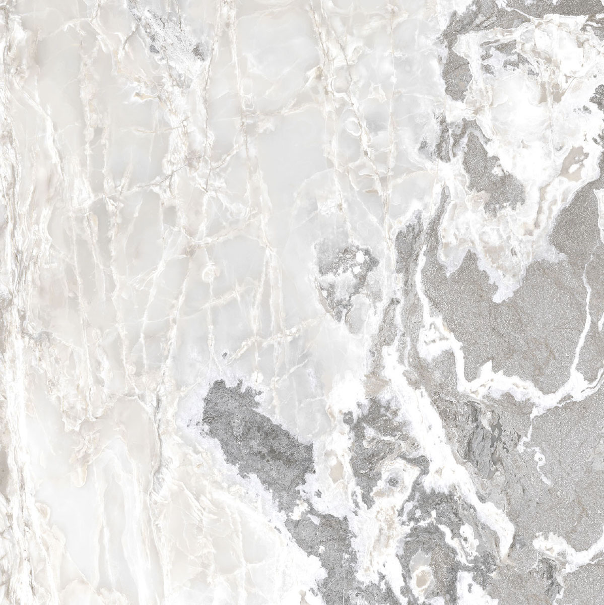 Керамогранит  ONYX&MORE WHITE BLEND GLO 6MM R 160X160 арт. 84002