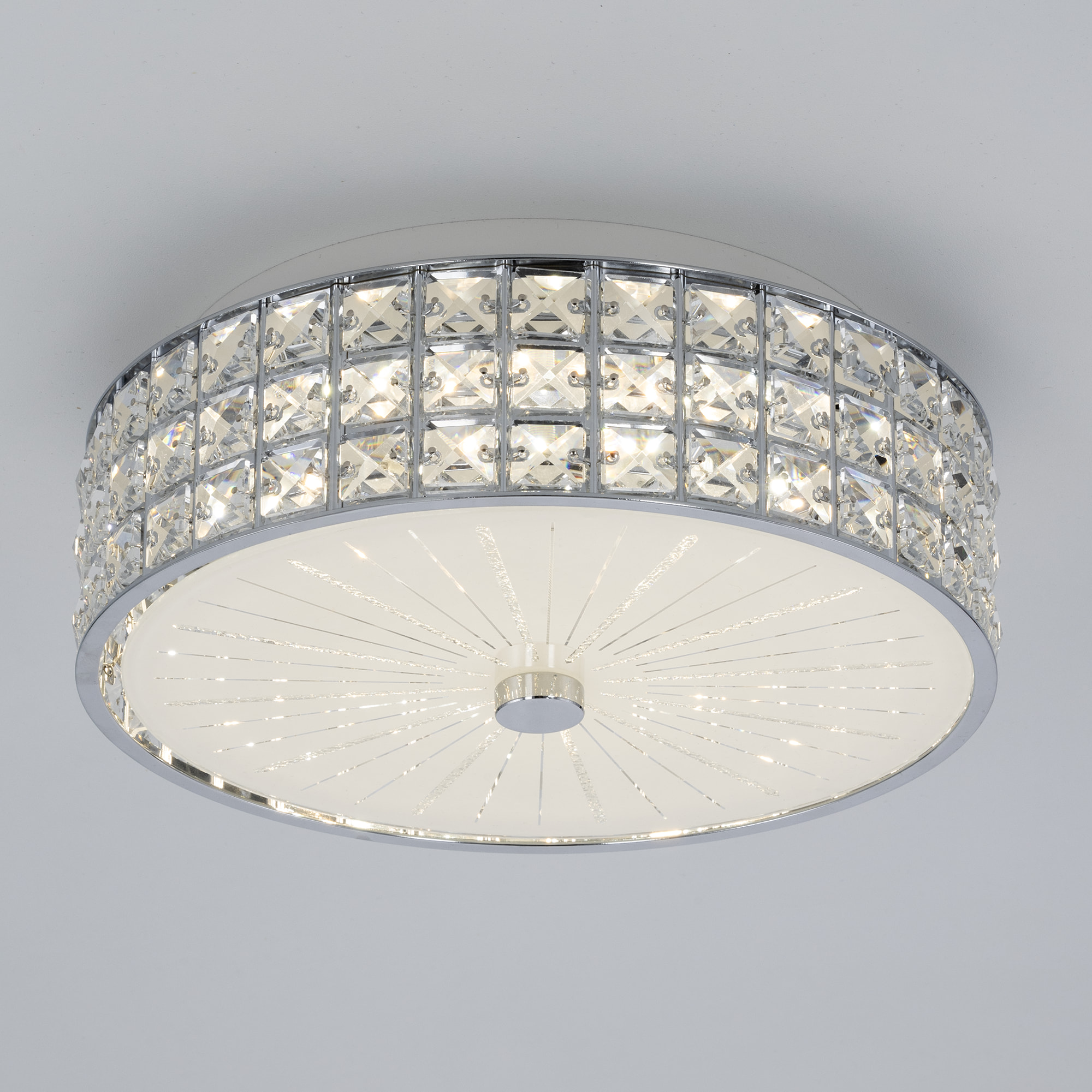 Citilux Портал CL32413G1 LED RGB Люстра хрустальная с пультом Хром арт. 89064