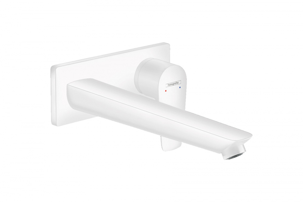 HANSGROHE Talis E Смеситель для раковины, однорычажный, СМ, излив 225 мм, 5 л/мин, матовый белый арт. 35253