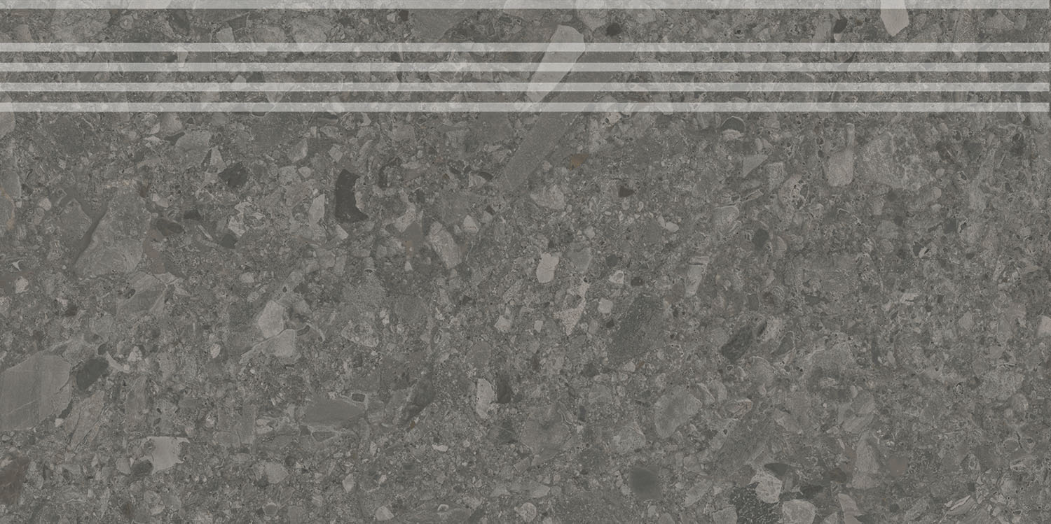 Чеппо ди Гре Ступень антрацит матовый обрезной DD606220R\GR 30x60 арт. 25363