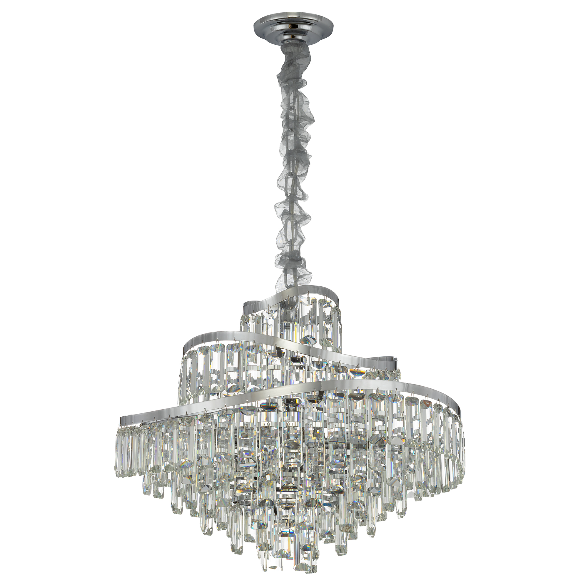 Citilux NAIAD CL315161 Люстра хрустальная подвесная Хром арт. 89517