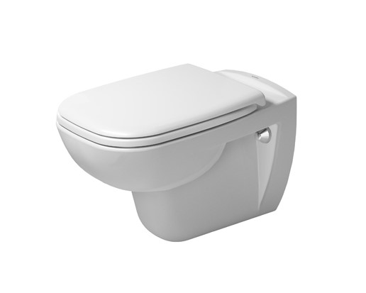 DURAVIT D-Code Унитаз подвесной Duravit Rimless® в комплекте с сиденьем, БЕЗ WonderGliss, белый арт. 37422