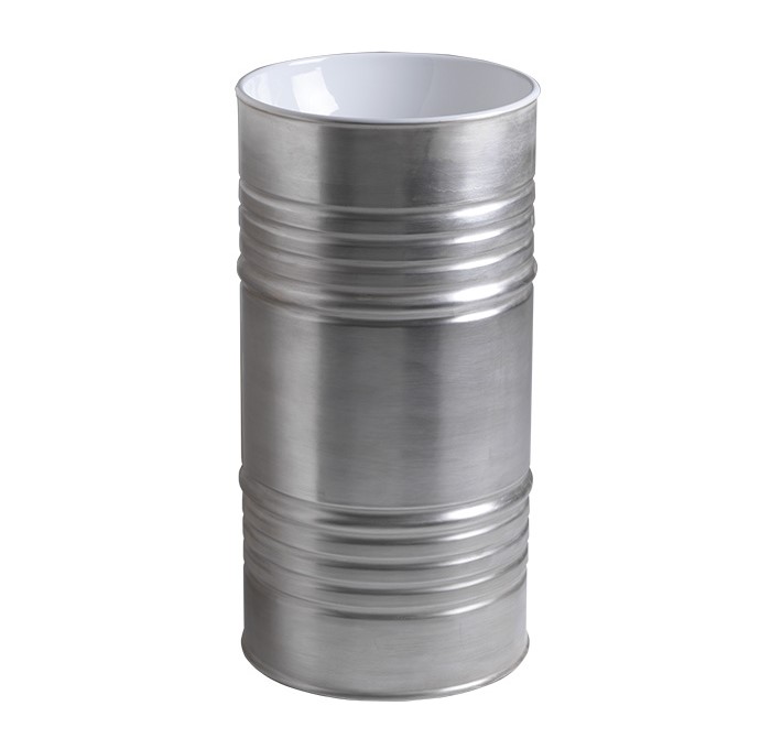 KERASAN Artwork Barrel Отдельностоящий умывальник, выпуск в пол, Белый-серебро арт. 36340