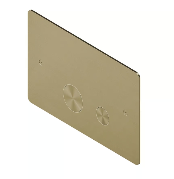 QUADRO DESIGN Панель с двойной системой смыва унитаз для инсталяции Geberit, AISI316L PVD:Light Gold арт. 33135