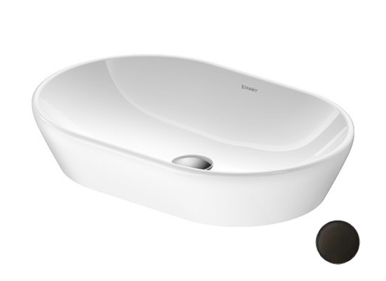 DURAVIT D-Neo Раковина накладная, БЕЗ перелива, БЕЗ отв. под смеситель, 600х400 мм, антрацит матовый арт. 37112