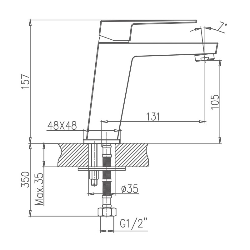 Смеситель для раковины Haiba HB10191, хром арт. 162330