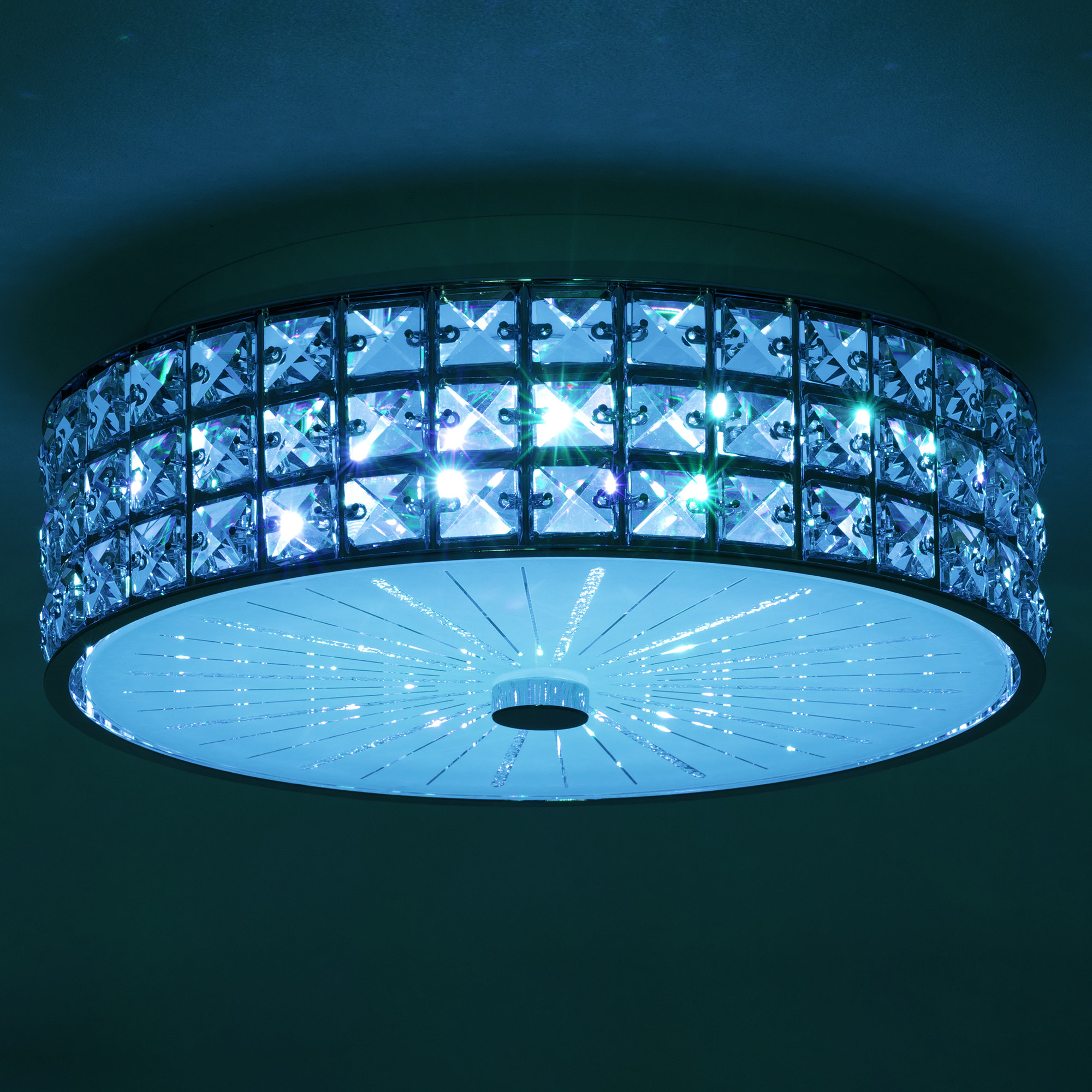 Citilux Портал CL32413G1 LED RGB Люстра хрустальная с пультом Хром арт. 89064