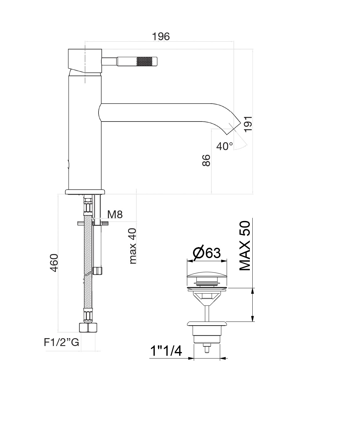Смеситель для раковины Fiore XENON 44CR5284, хром арт. 162210