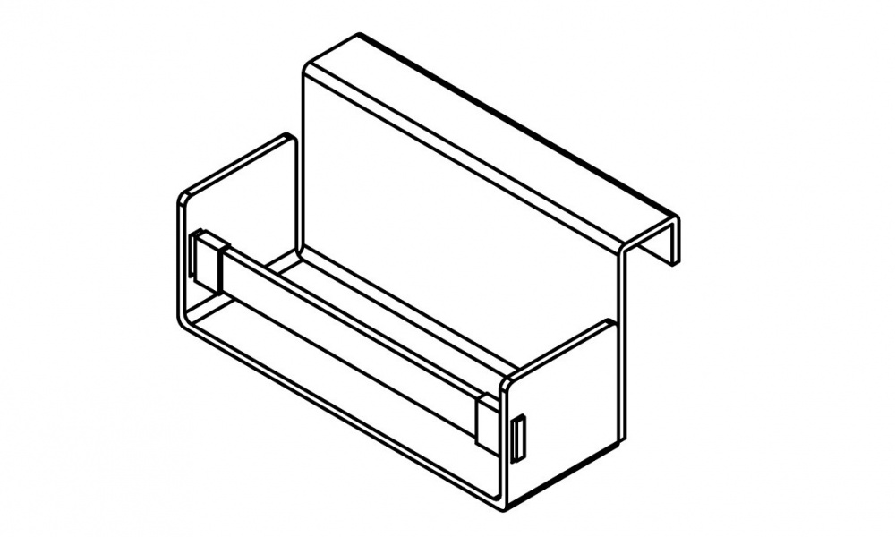 GAMADECOR Коробочка для аксессуаров монтаж на планку, 24x13x12 см, Metal/Piel арт. 30225