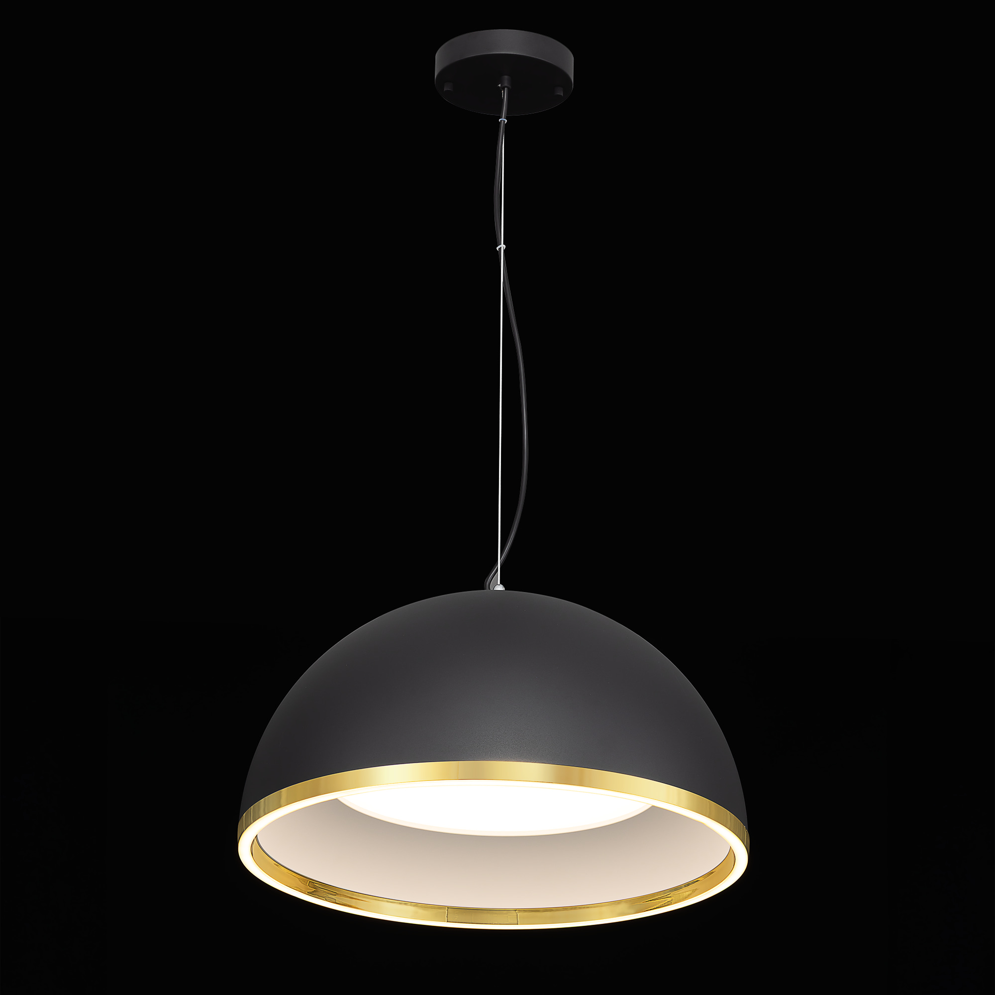 Citilux FLOOM CL736251 Светильник подвесной с пультом Чёрный+Золото арт. 89796