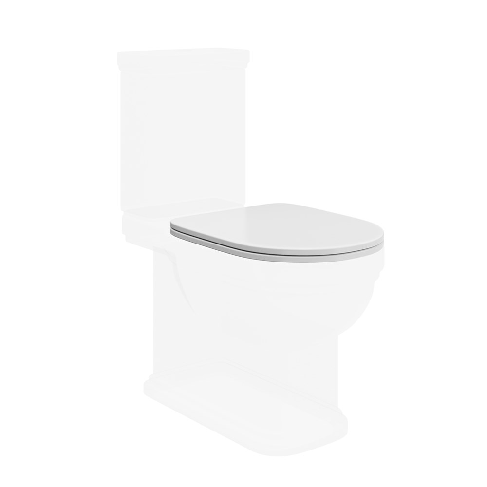 PO.seat.01/WHT Сиденье Pompei/Помпеи для напольного унитаза, белое глянцевое арт. 195346