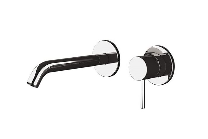 REMER X STYLE Смеситель для раковины из стены на 2 отверстия, вылет 158 мм, cromo арт. 35048