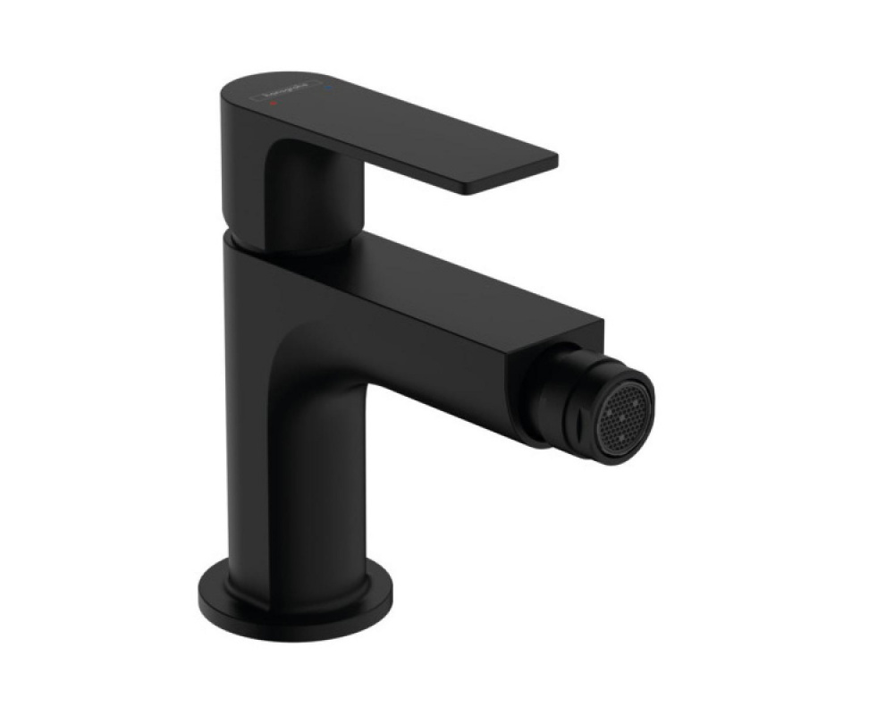 HANSGROHE Rebris E Смеситель для биде, вынос 120 мм, с ДК, 5 л/мин, чёрный матовый арт. 35192