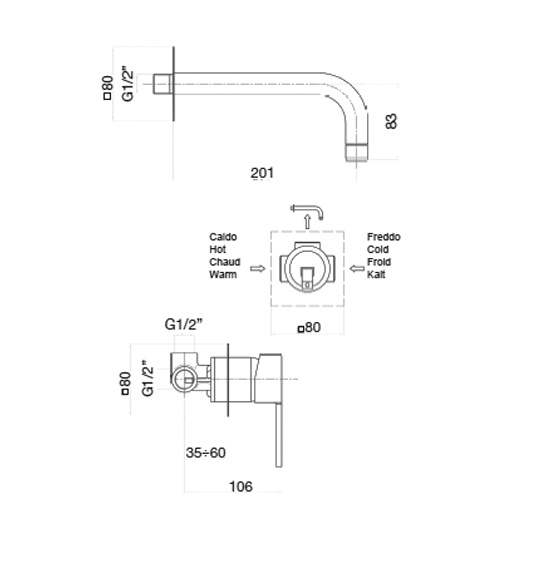 Смеситель для раковины Webert Sax Evolution SE830606015, хром арт. 162255