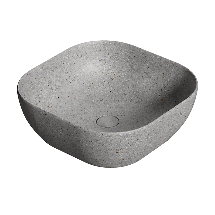 NOKEN SLENDER Раковина на столешницу 41x41 см, БЕЗ перелива, с ДК, acero concrete арт. 37039