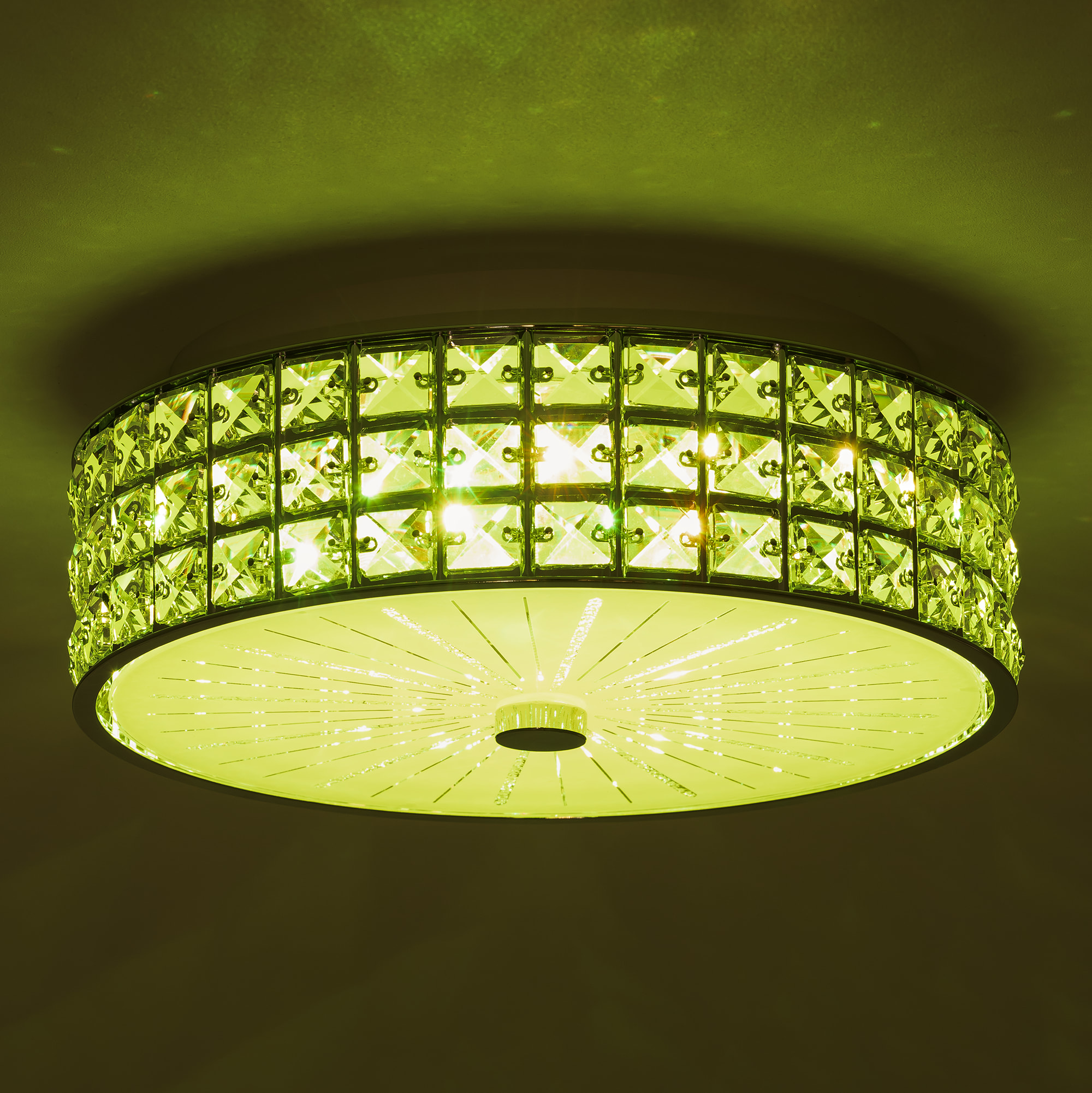 Citilux Портал CL32413G1 LED RGB Люстра хрустальная с пультом Хром арт. 89064