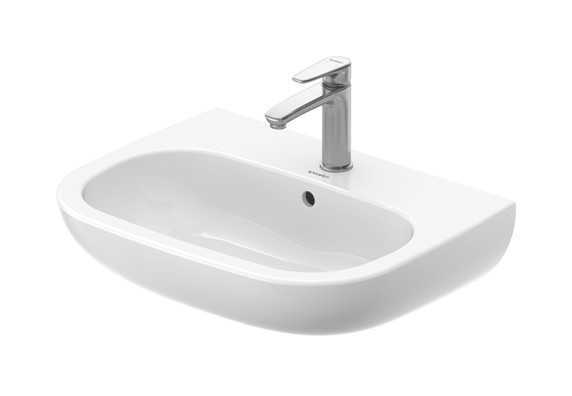 DURAVIT D-CODE Раковина подвесная с переливом, 1 отв. под смеситель, 600x460 мм, белый арт. 36734