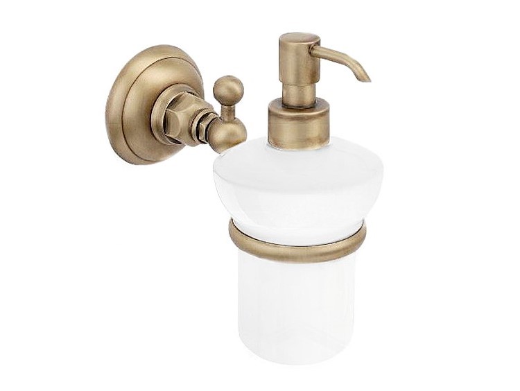 NICOLAZZI ACCESSORI BAGNO Дозатор для жидкого мыла, настенный, белый/bronze арт. 30334