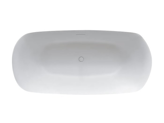 RIHO BILO Ванна свободностоящая 165x77 см, 220 л, SOLID SURFACE - белый матовый арт. 32031