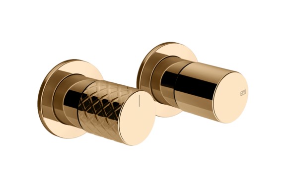 GESSI HABITO INTRECCIO Внешние части смесителя для душа на 2 позиции, Warm Bronze PVD арт. 39163