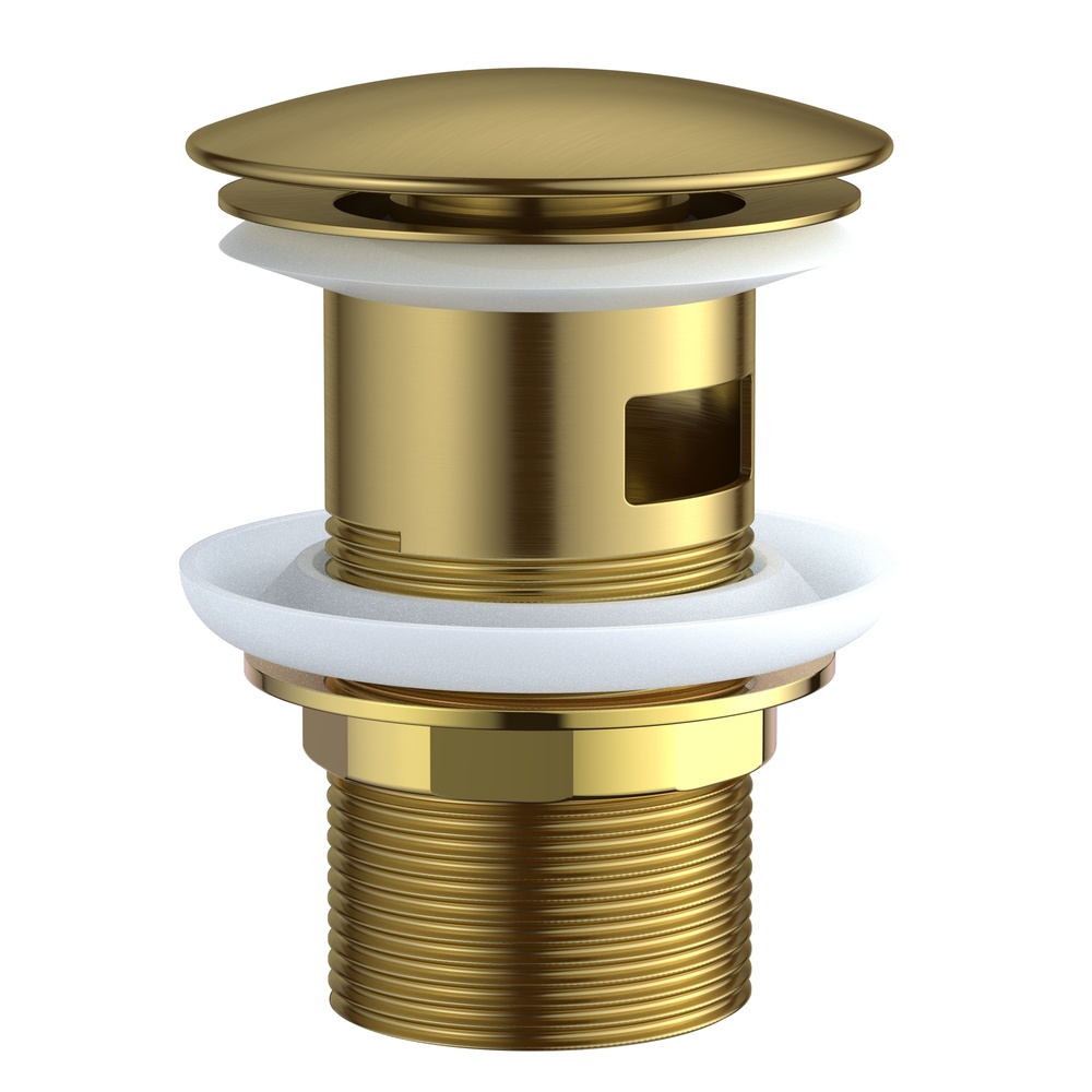 Донный клапан для раковины с переливом ESKO PopupGold/PopupG, золото арт. 187655