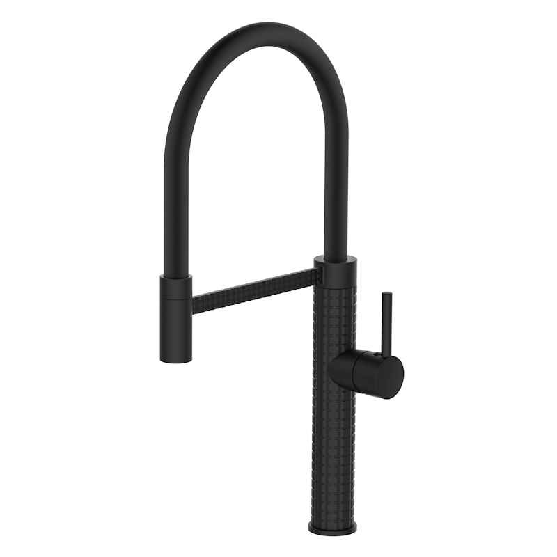 Смеситель для кухни с гибким изливом Esko Kitchen K51B, черный арт. 171708