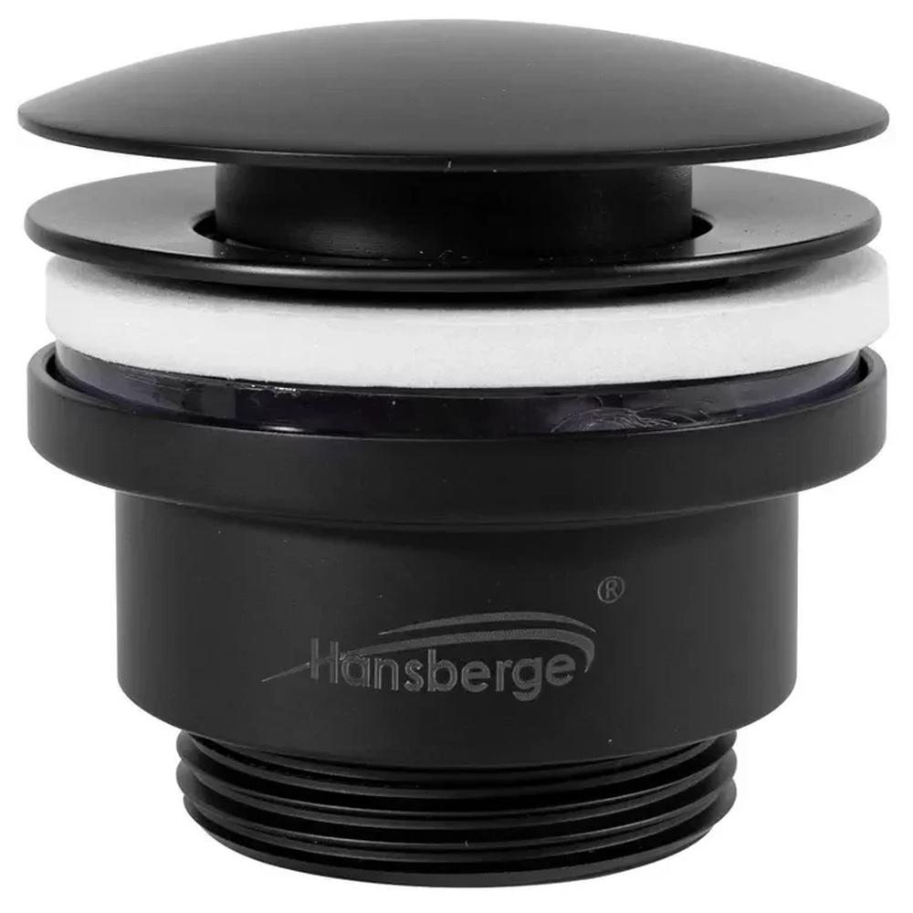 Донный клапан для раковины Hansberge H107BL, черный арт. 187691
