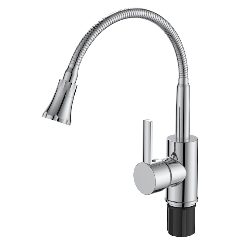 Смеситель для кухни с гибким изливом Voda Kitchen KF519, хром арт. 171759