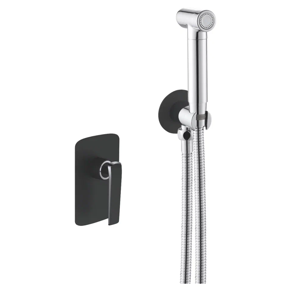 Гигиенический душ со смесителем Rose R1305H, черный арт. 189136