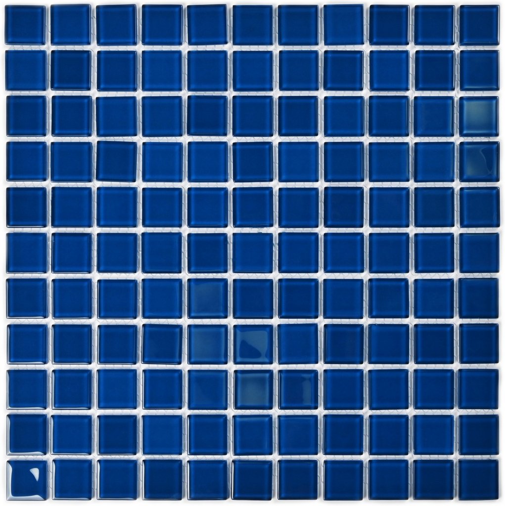 Плитка декоративная стеклянная Deep blu/Синяя глубина 4*25*25 300*300 арт. 90557