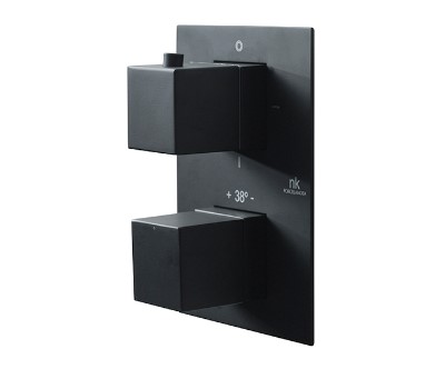 NOKEN SQUARE Наружняя часть термостатического смесителя Smartbox, черный матовый арт. 39215