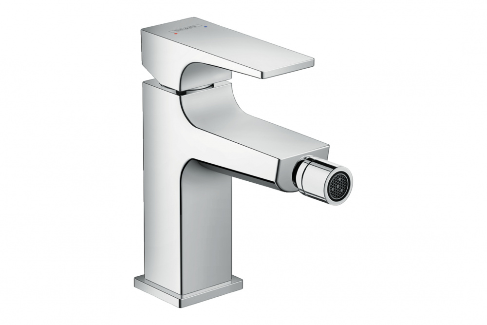 HANSGROHE METROPOL Смеситель для биде, однорычажный, со сливным клапаном Push-Open, хром арт. 35675
