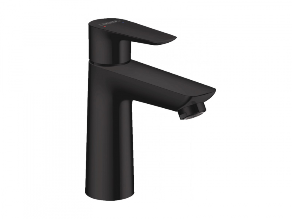 HANSGROHE Talis E Смеситель для раковины 110, однорычажный, ДК, 5 л/мин, матовый черный арт. 35222