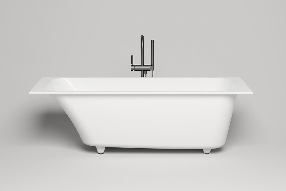 Salini ORLANDA KIT 170 Ванна встраиваемая 1685х690х600 мм, S-Stone - белый матовый/фурнитура белый арт. 32011