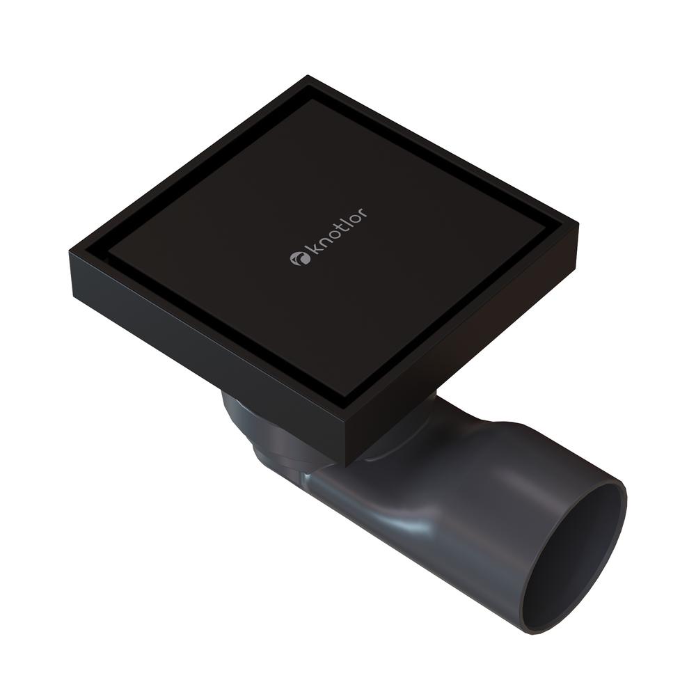 Душевой трап точечный Knotlor SDSS100BL, матовый черный арт. 176002