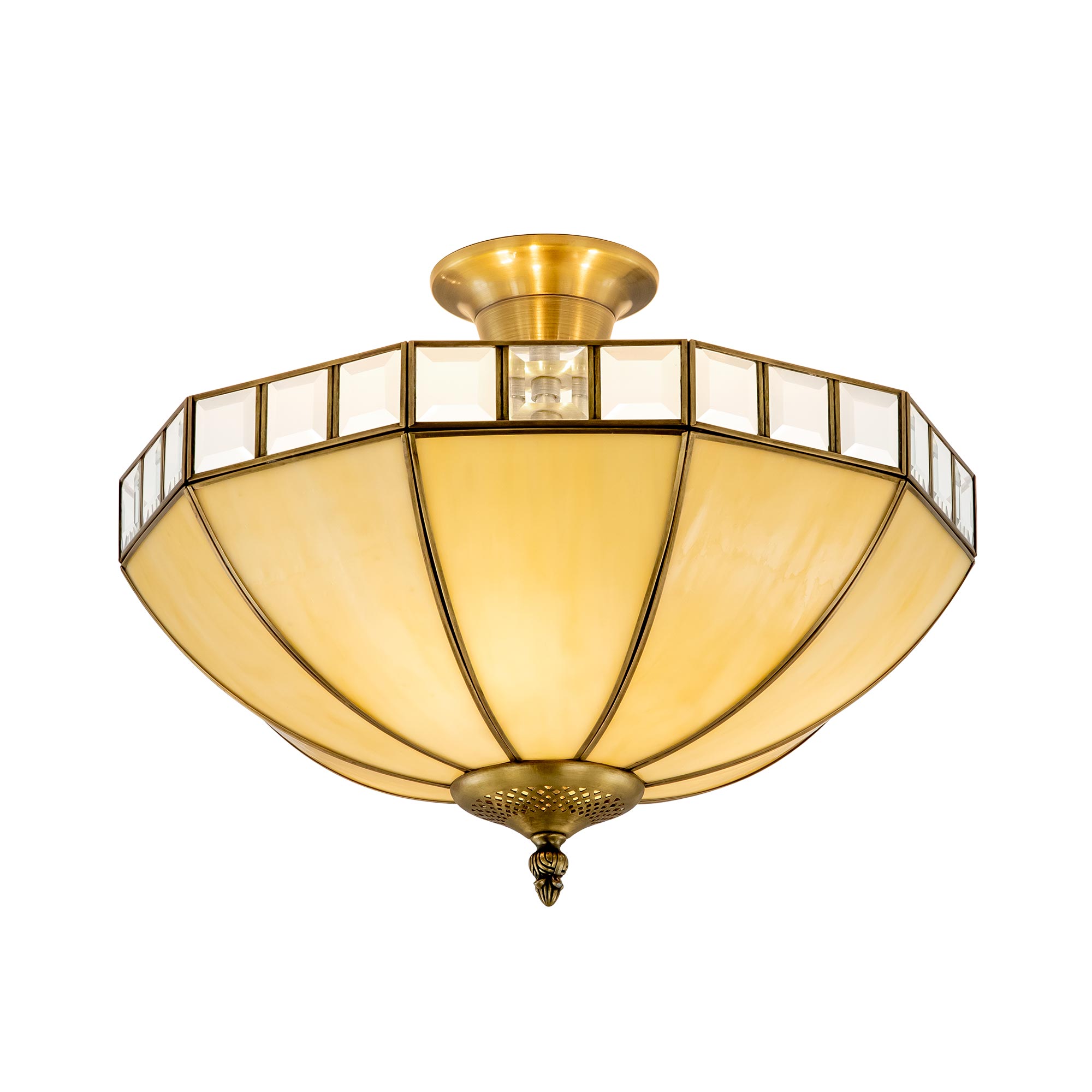 Citilux Шербург-1 CL440141 Люстра витражная потолочная Бронза арт. 88095