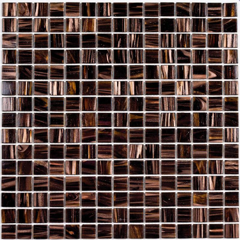 Плитка декоративная стеклянная Choko/Шоколад 4*20*20 327*327 арт. 90638