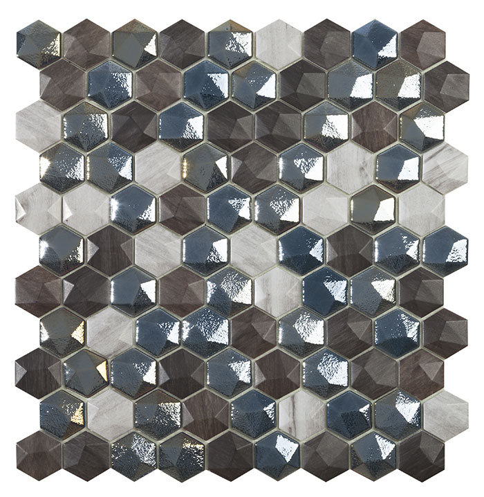 VIDREPUR ELITE SAPELLY MIX HEX (3.5х3.5) 31.7х30.7 арт. 40734