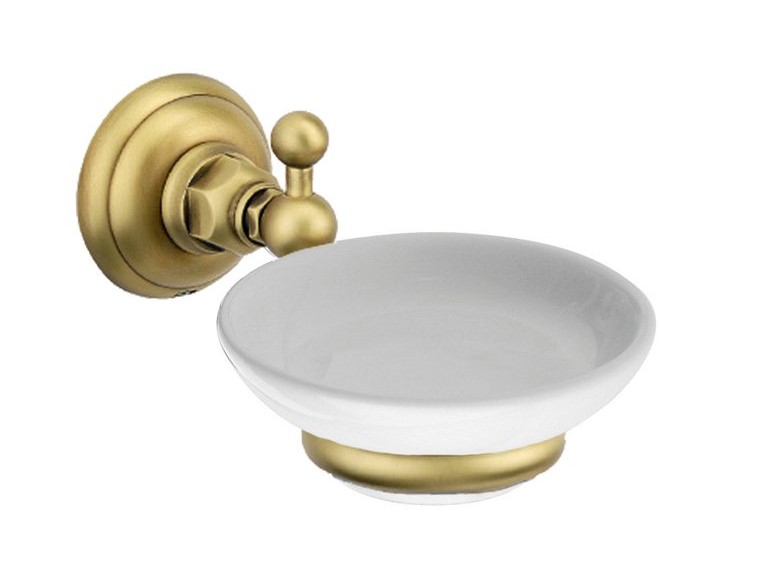 NICOLAZZI ACCESSORI BAGNO Мыльница настенная, белый/bronze арт. 30332