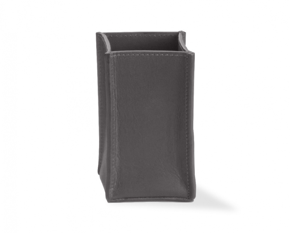 DW NAPPA KOE Бокс универсальный из натуральной кожи, 12.5x6.5x6.5 см, дымчато-серый арт. 31856