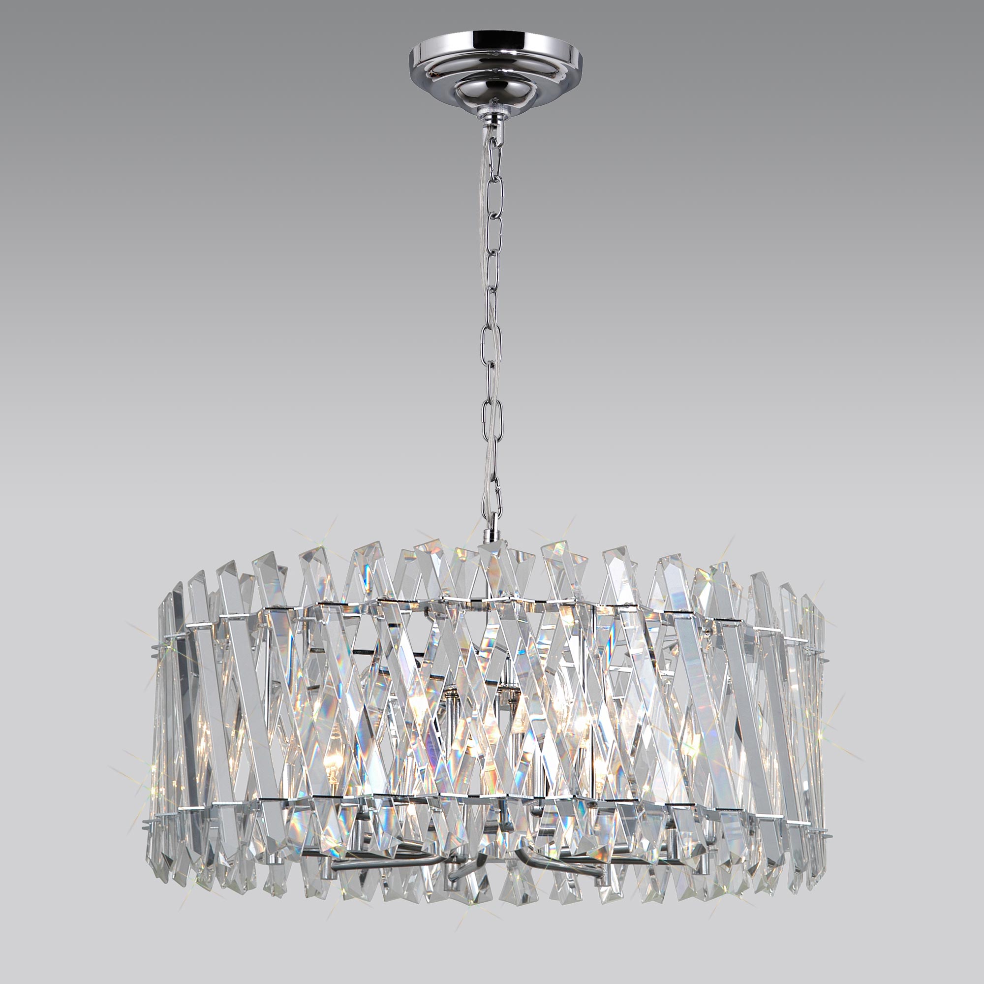 Citilux Ингвар CL334281 Люстра подвесная хрустальная Хром арт. 88773