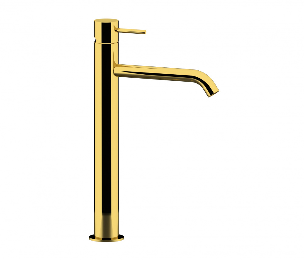 REMER X STYLE Смеситель высокий для раковины без ДК, вылет 165 мм, shiny gold арт. 34974