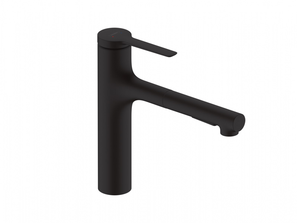 HANSGROHE Zesis M33 Кухонный смеситель однорычажный, 160 с душем, 2jet, sBox lite, матовый черный арт. 40319