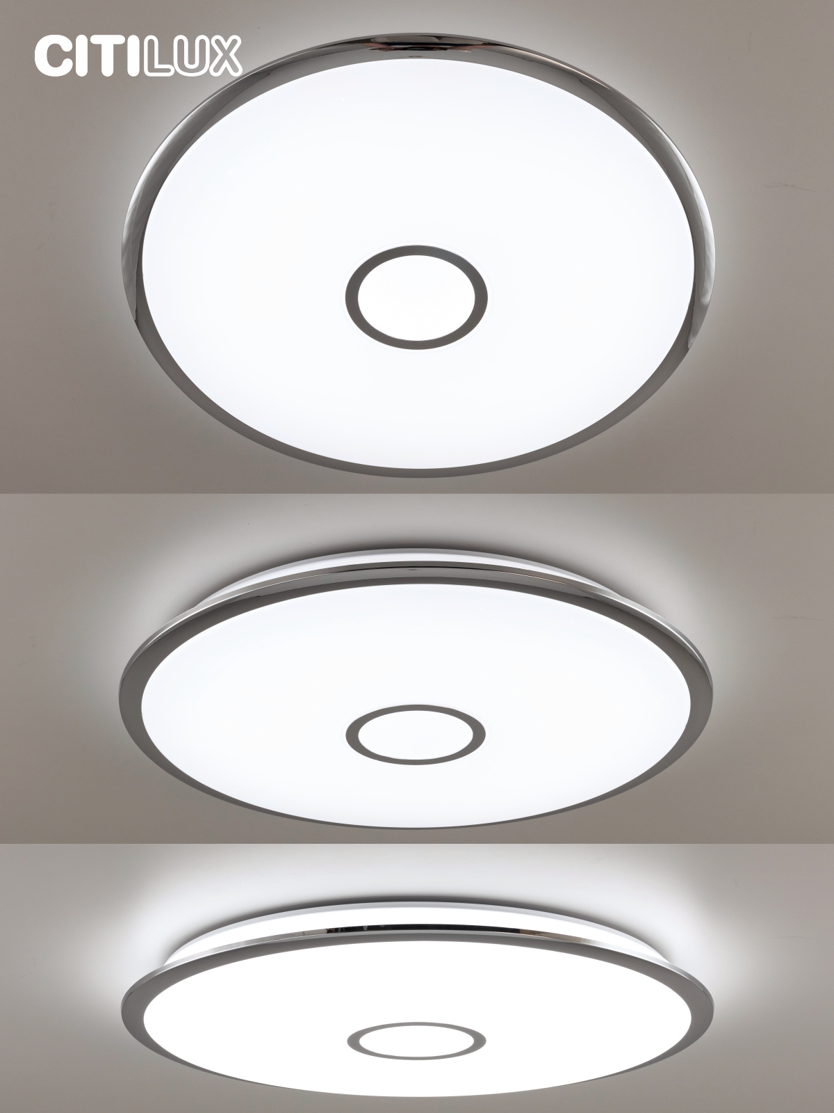 Citilux Старлайт Смарт CL703A100G Умная люстра Хром арт. 126344